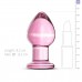 Розовая анальная пробка из стекла Gildo Pink Glass Buttplug - 2