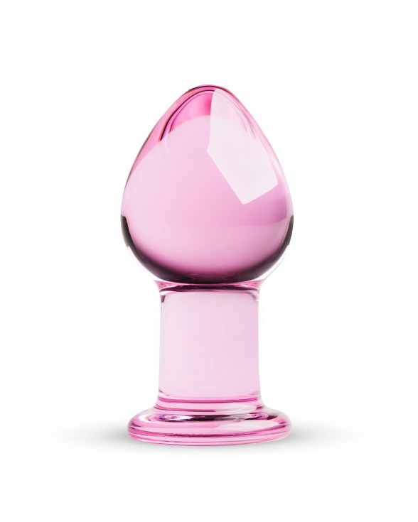 Розовая анальная пробка из стекла Gildo Pink Glass Buttplug