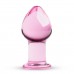 Розовая анальная пробка из стекла Gildo Pink Glass Buttplug