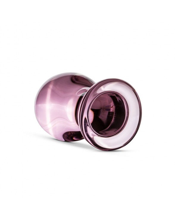 Розовая анальная пробка из стекла Gildo Pink Glass Buttplug - 1