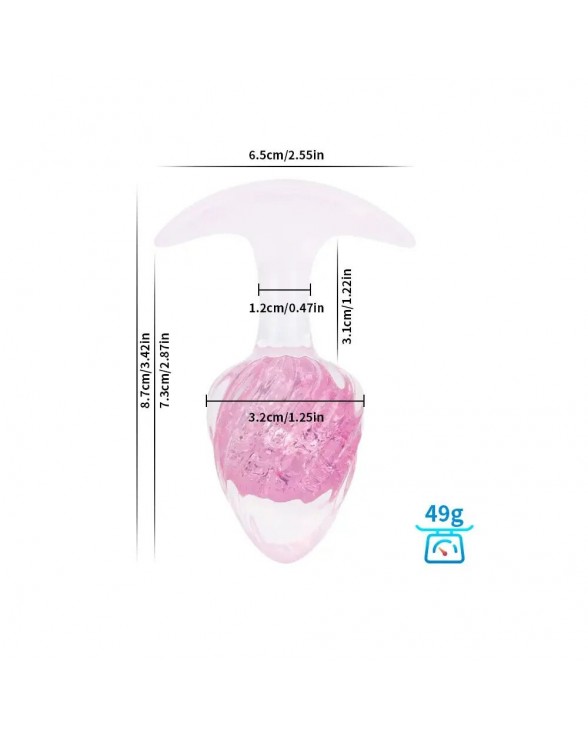 Анальна пробка Liebe Seele Icecream-shaped Crystal Anal Plug - Pink Small - 1
