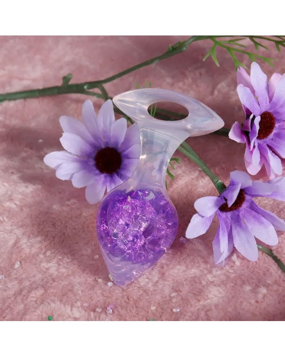 Анальна пробка Liebe Seele Heart-shaped Crystal Anal Plug - Purple Medium - 3