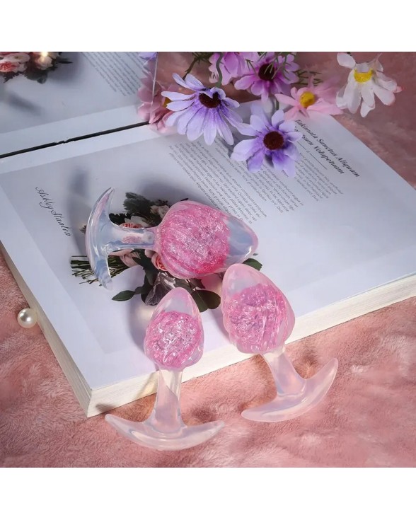 Анальна пробка Liebe Seele Icecream-shaped Crystal Anal Plug - Pink Medium - 3