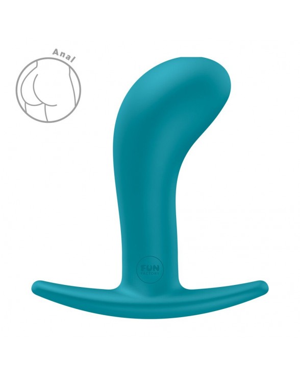 Анальна пробка Fun Factory BOOTIE L Aquamarine, тонкий обмежувач - 1