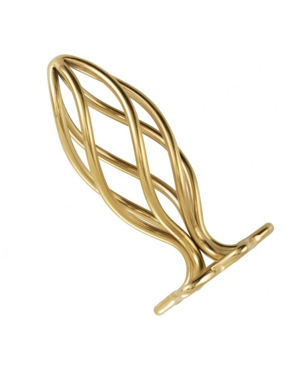 Анальна пробка LOCKINK SEVANDA Hollow Spiral Golden Metal Anal Plug - L size - 1