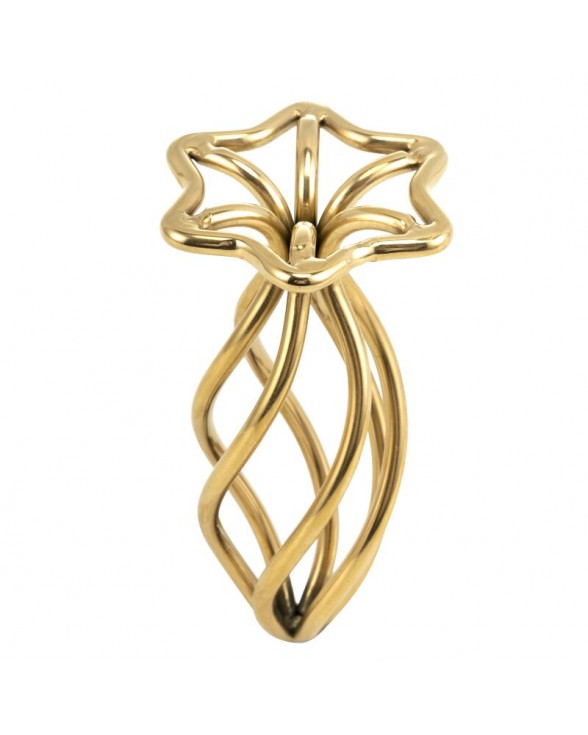 Анальна пробка LOCKINK SEVANDA Hollow Spiral Golden Metal Anal Plug - L size - 8