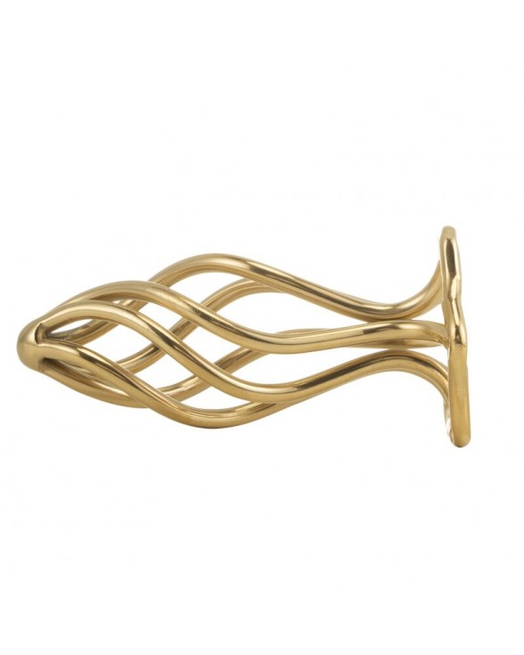 Анальна пробка LOCKINK SEVANDA Hollow Spiral Golden Metal Anal Plug - L size - 3