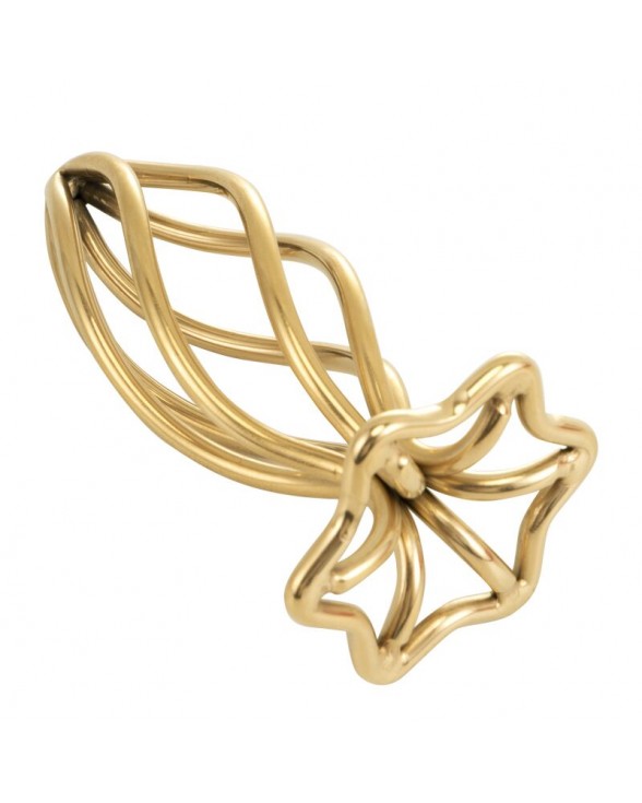 Анальна пробка LOCKINK SEVANDA Hollow Spiral Golden Metal Anal Plug - L size - 4