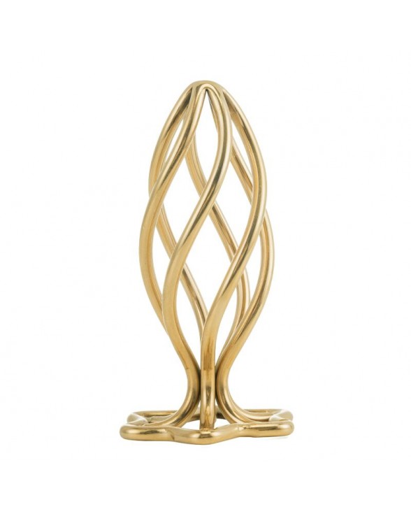Анальна пробка LOCKINK SEVANDA Hollow Spiral Golden Metal Anal Plug - L size