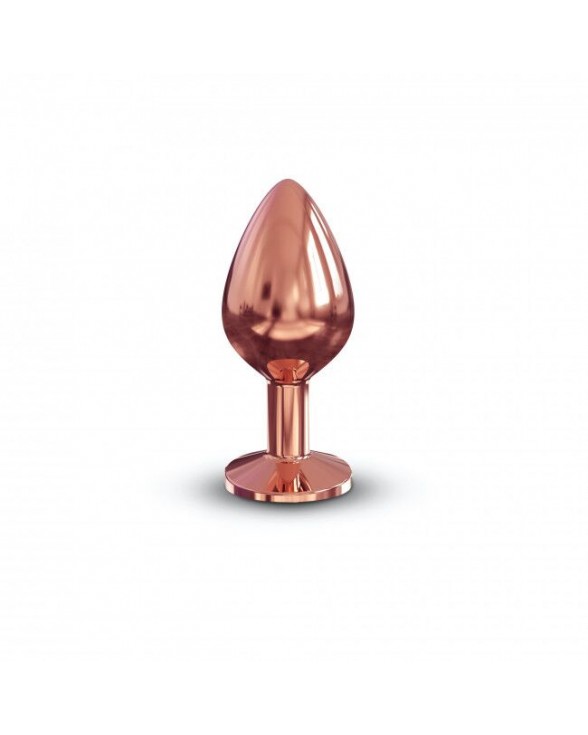 Металева анальна пробка із прикрасою у вигляді кристалу Dorcel - Diamond Plug Rose Gold M - 1