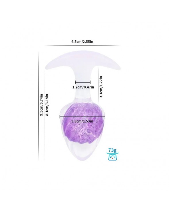 Анальна пробка Liebe Seele Icecream-shaped Crystal Anal Plug - Purple Medium - 1