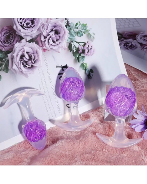 Анальна пробка Liebe Seele Icecream-shaped Crystal Anal Plug - Purple Medium - 4