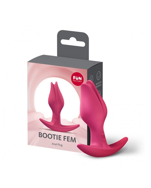 Анальна пробка Fun Factory BOOTIE FEM Raspberry, у вигляді бутона - 5