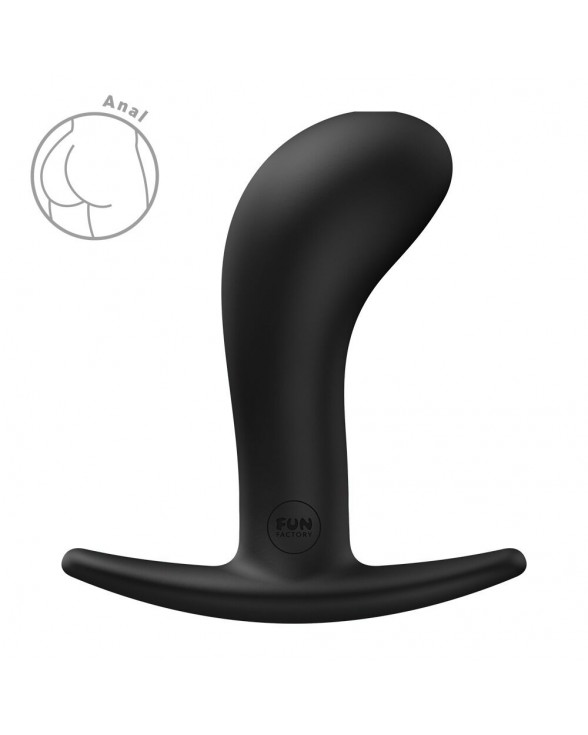 Анальна пробка Fun Factory BOOTIE L Black, тонкий обмежувач - 1