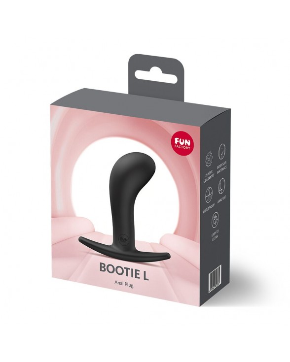 Анальна пробка Fun Factory BOOTIE L Black, тонкий обмежувач - 6