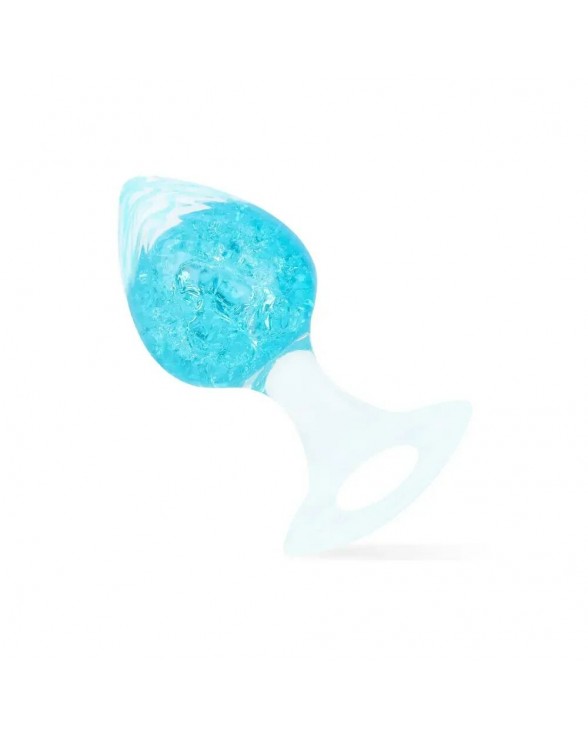 Анальна пробка Liebe Seele Heart-shaped Crystal Anal Plug - Blue Small