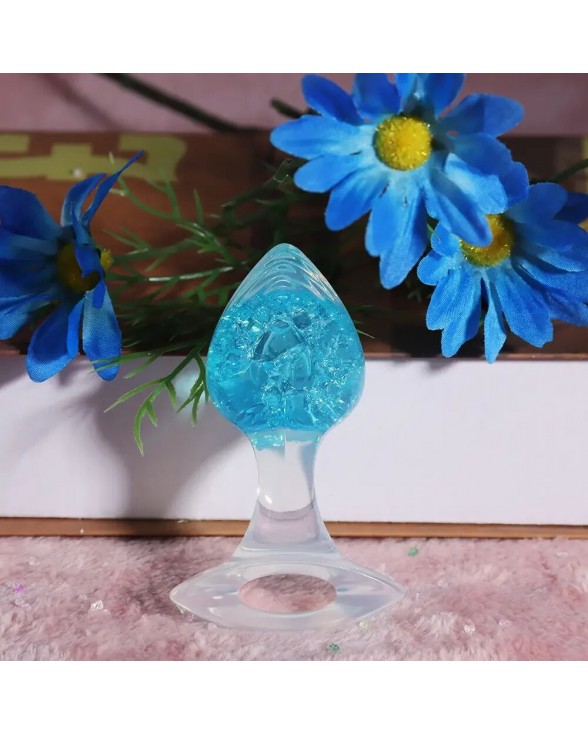 Анальна пробка Liebe Seele Heart-shaped Crystal Anal Plug - Blue Small - 4