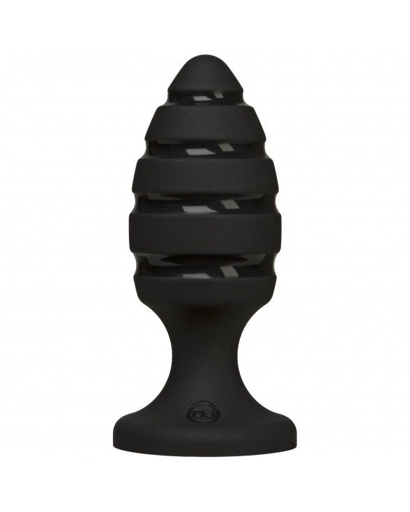 Анальний плаг зі спіральним каналом Doc Johnson Platinum Premium Silicone — The Blast — Black