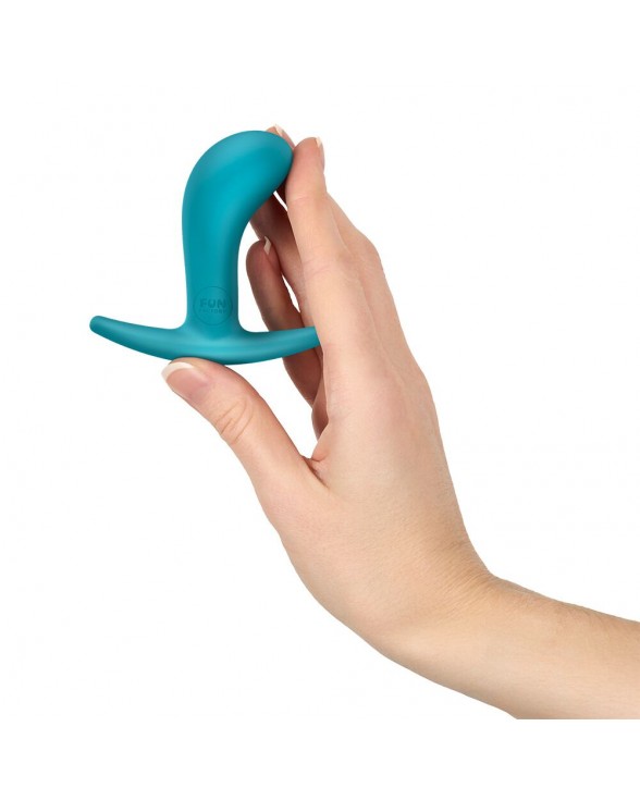 Анальна пробка Fun Factory BOOTIE S Aquamarine, тонкий обмежувач - 1