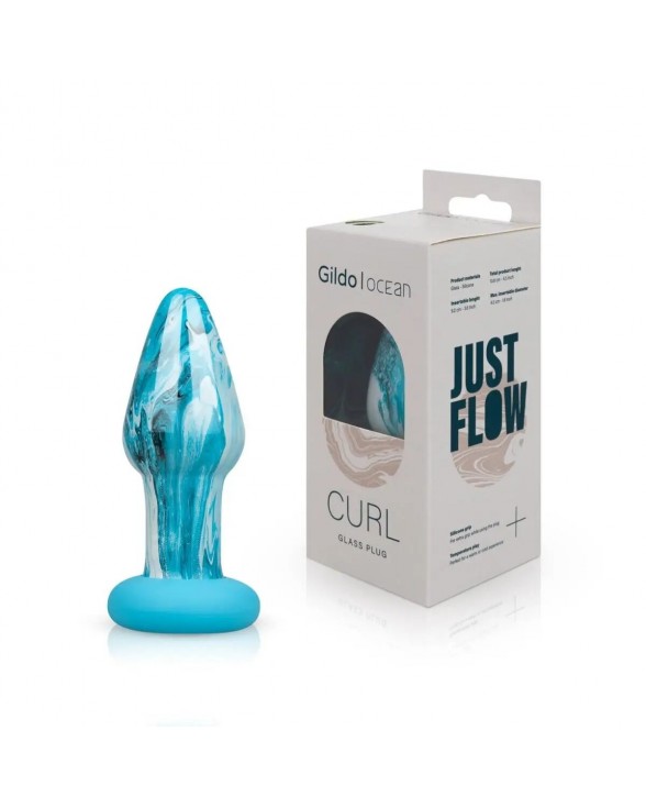 Скляна анальна пробка Gildo Ocean Curl - 7
