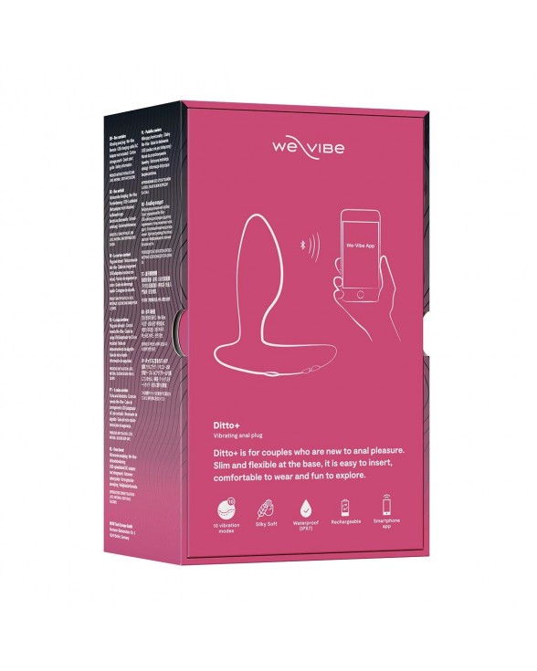 Анальна смарт-вібропробка We-Vibe Ditto+ Cosmic Pink з пультом ДК - 10