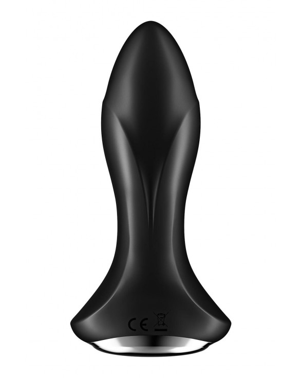 Анальная смарт-вибропробка с жемчужным массажем Satisfyer Rotator Plug 1+ Black - 6