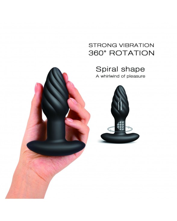 Анальная пробка с вибрацией и жемчужным массажем Dorcel Spin Plug - 1