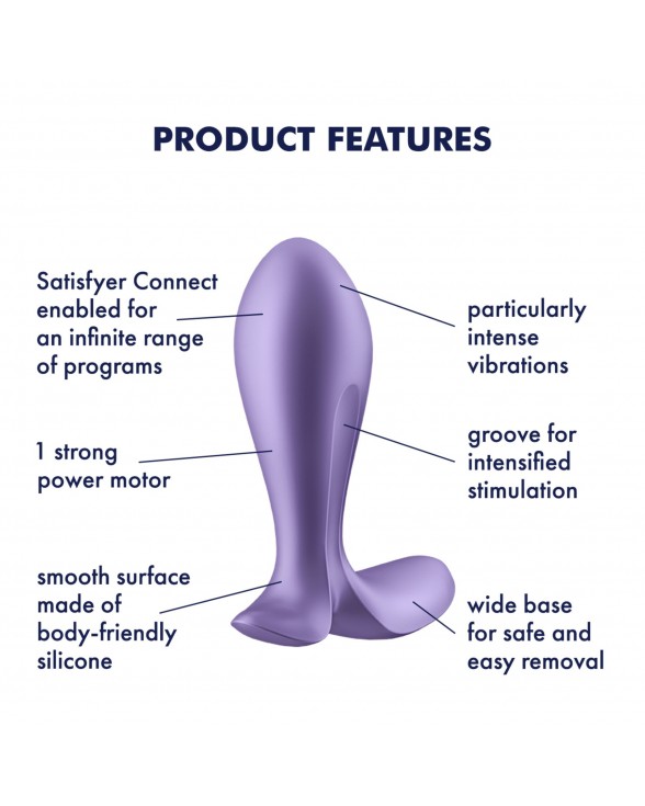 Анальная смарт-пробка с вибрацией Satisfyer Intensity Plug Purple - 5