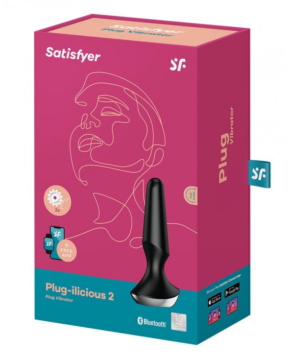 Анальна смарт-вібропробка Satisfyer Plug-ilicious 2 Black - 4