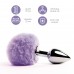 Анальная пробка FeelzToys - Bunny Tails Butt Plug Purple - 1