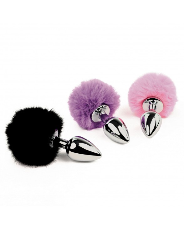 Анальная пробка FeelzToys - Bunny Tails Butt Plug Purple - 3