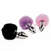 Анальная пробка FeelzToys - Bunny Tails Butt Plug Purple - 3