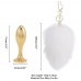 Металлическая анальная пробка Кроличий хвост LOCKINK SEVANDA White Bunny-Tail - 5