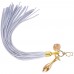 Металева анальна пробка Хвіст поні LOCKINK SEVANDA White Pony-Tail Anal Rose-shape Plug - 1