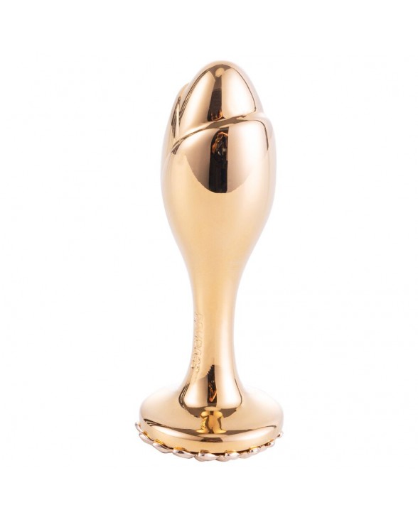 Металева анальна пробка Хвіст поні LOCKINK SEVANDA White Pony-Tail Anal Rose-shape Plug - 3