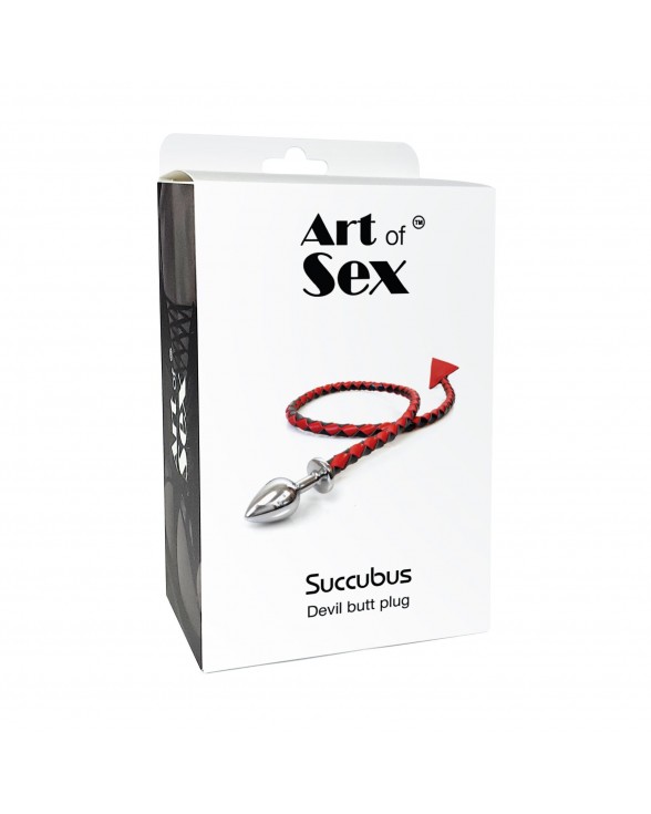 Металева анальна пробка L з диявольським хвостом Art of Sex - Succubus, чорний/золото - 4