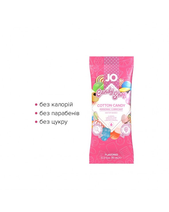 Пробник лубриканта System JO H2O - Cotton Candy (10 мл) - 1