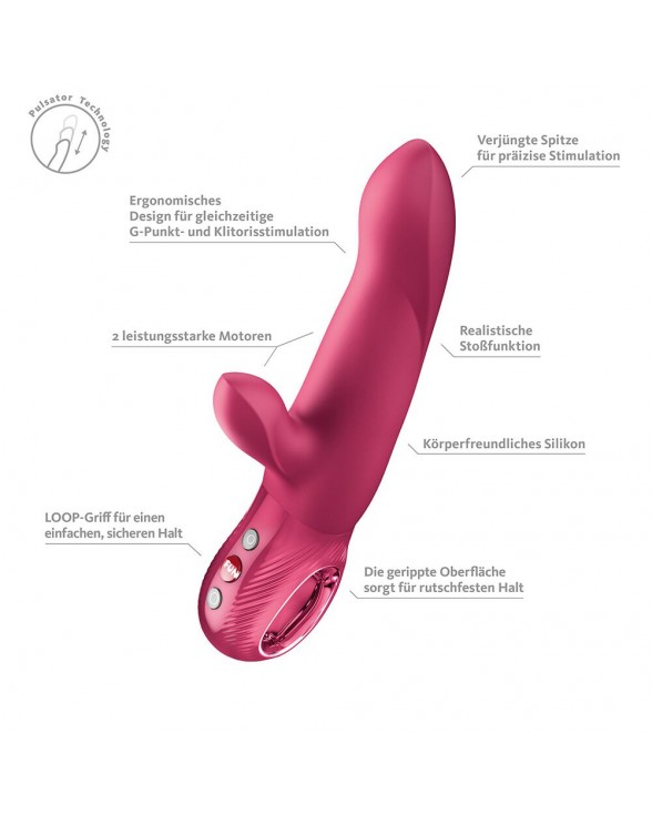 Пульсатор-кролик Fun Factory Bi Stronic Arc Raspberry - 7