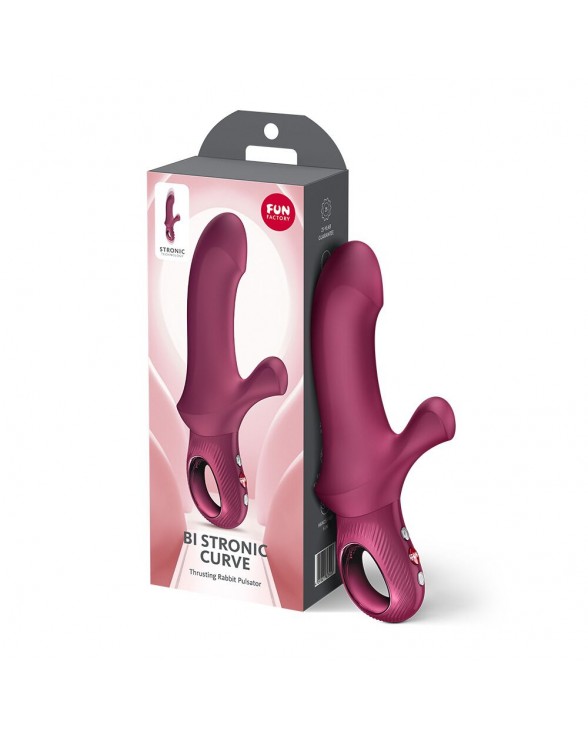 Пульсатор-кролик Fun Factory Bi Stronic Curve Wine Red - 8