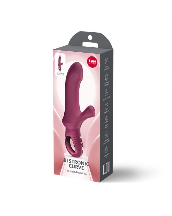 Пульсатор-кролик Fun Factory Bi Stronic Curve Wine Red - 9