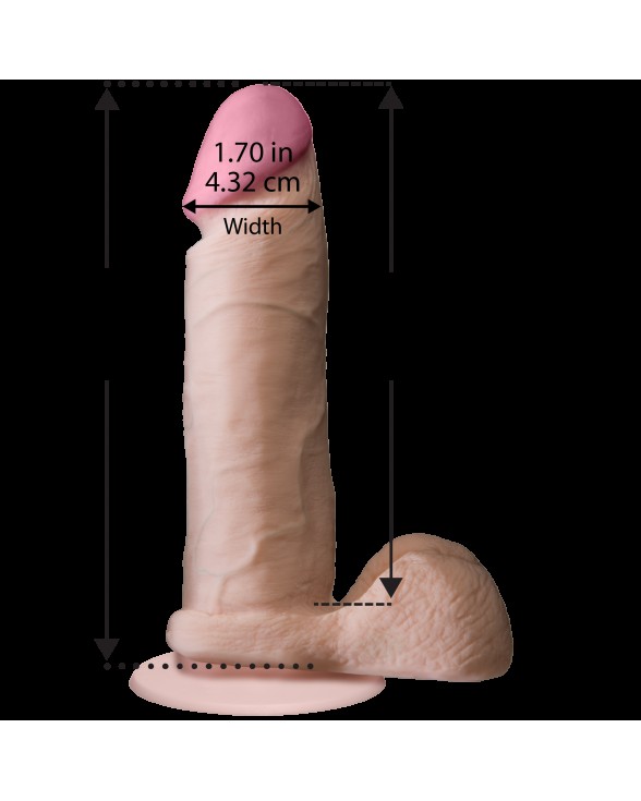 Фаллоимитатор Doc Johnson The Realistic Cock 6 inch White – ULTRASKYN, Vack-U-Lock - 2
