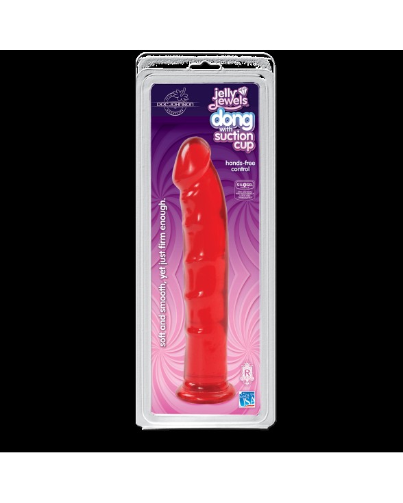 Фаллоимитатор Doc Johnson Jelly Jewels Dong & Suction Cup Red - 1