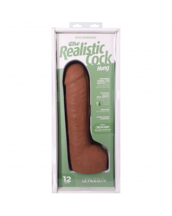 Фаллоимитатор Doc Johnson The Realistic Cock ULTRASKYN - 12 Inch Hung with Balls Caramel - 8