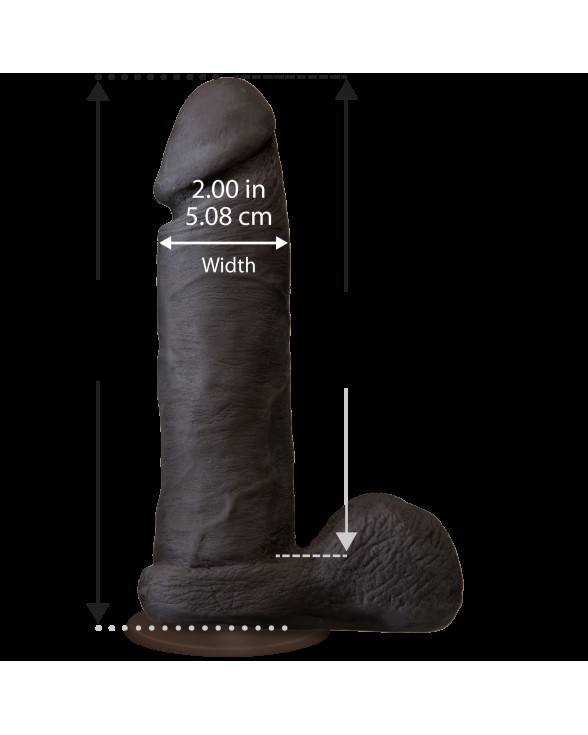 Фаллоимитатор Doc Johnson The Realistic Cock 8 inch Black - ULTRASKYN, Vack-U-Lock - 1
