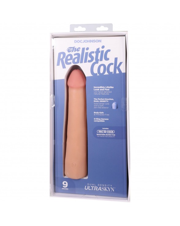 Фалоімітатор Doc Johnson The Realistic Cock ULTRASKYN - 9 Inch Vanilla - 8