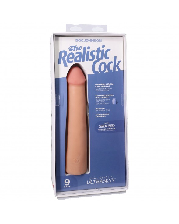 Фалоімітатор Doc Johnson The Realistic Cock ULTRASKYN - 9 Inch Vanilla - 7