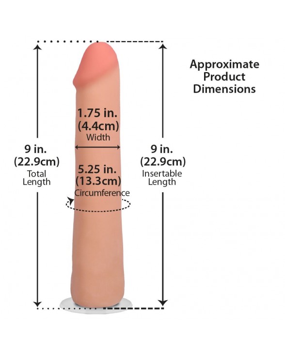 Фалоімітатор Doc Johnson The Realistic Cock ULTRASKYN - 9 Inch Vanilla - 4