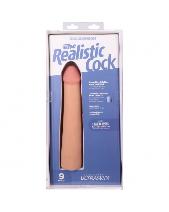 Фалоімітатор Doc Johnson The Realistic Cock ULTRASKYN - 9 Inch Vanilla - 9