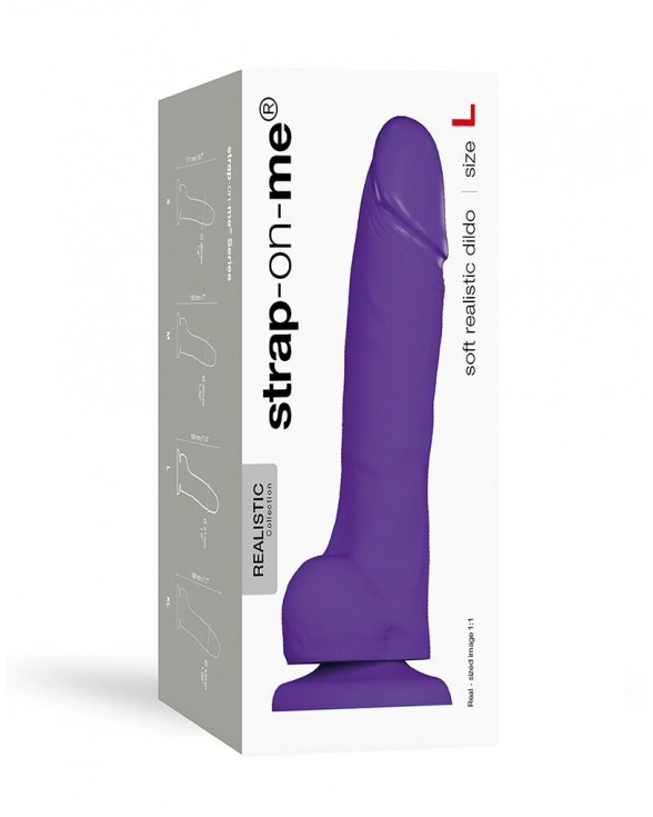 Реалістичний фалоімітатор Strap-On-Me SOFT REALISTIC DILDO Violet - Size L - 2