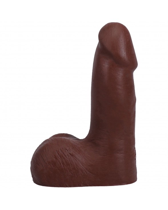 Фалоімітатор Doc Johnson The Realistic Cock ULTRASKYN - 5 Inch with Balls Chocolate - 1